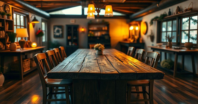 Descubra a Mesa de Jantar Rústica de Madeira que Transformará sua Sala de Jantar