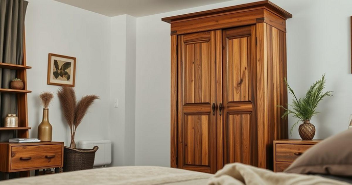 Guarda Roupa em Madeira Rústica: Estilo e Funcionalidade para Seu Quarto