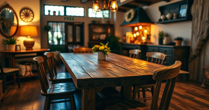 Mesa de Jantar de Madeira Rústica que Transforma Seu Espaço Mesa de Jantar de Madeira Rústica que Transforma Seu Espaço