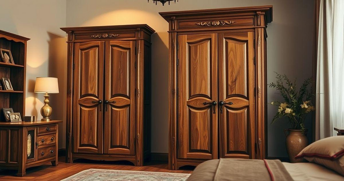 Roupeiro Rústico de Madeira de Peroba: Elegância e Durabilidade para seu Quarto Roupeiro Rústico de Madeira de Peroba: Elegância e Durabilidade para seu Quarto