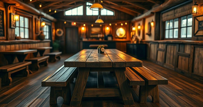 Descubra como escolher a mesa de madeira rústica com bancos perfeita para seu espaço Descubra como escolher a mesa de madeira rústica com bancos perfeita para seu espaço