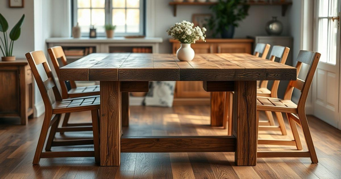 Mesa rústica de madeira maciça para sua casa: como escolher a ideal Mesa rústica de madeira maciça para sua casa: como escolher a ideal