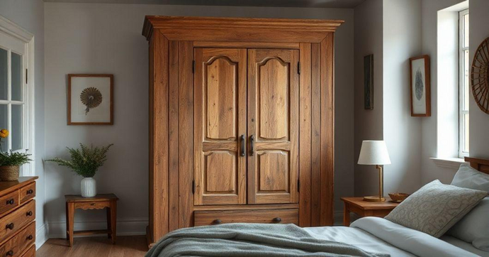 Guarda-roupa rústico em madeira: estilo e funcionalidade