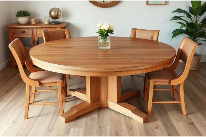 Descubra como a mesa de madeira rústica redonda transforma seu espaço e encanta seus convidados